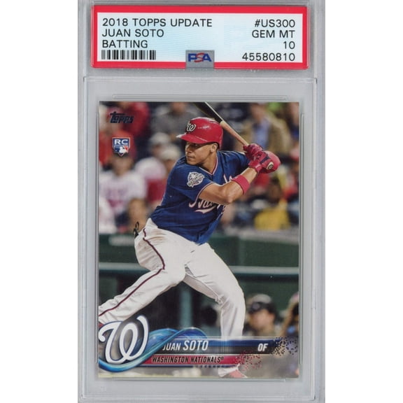 Graded 2018 Topps Update Juan Soto #US300 Batting Rookie RC Baseball Card PSA 10 Gem Mint
