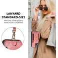 thumbnail image 7 of Phone Case for iPhone 15 6.1 inch Wallet Cover with Tempered Glass Screen Protector and Wrist Strap Lanyard RFID Credit Card Holder Ring Stand iPhone15 5G i i-Phone i15 15Case Women Men Pink, 7 of 7