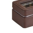 thumbnail image 2 of Benzara BM240947 Watch Case with 4 Slots & Removable Cushions, Brown, 2 of 5