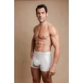 thumbnail image 3 of Men's Cottonique M17761 Latex Free Cotton Ribbed Elasticized Boxer Brief (Natural L), 3 of 4
