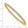thumbnail image 3 of Sterling Silver PavÇ Gold-tone 175 Stone CZ Hinged Bangle (Weight: 10.49 Grams, Length: Inches), 3 of 3