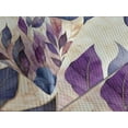 thumbnail image 3 of Ambesonne Purple Quilted Bedspread Set 3 Pcs, Falling Down Romantic Leaves, Queen Size, Quartz Lilac Mauve, 3 of 4
