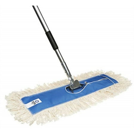 nine forty usa 18 inch commercial cotton dry dust mop head hardwood floor duster broom set | handle