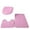 Pink, variant on BallsFHK 3pc Bathroom Set Rug Mat Toilet Lid Cover Plain Solid Color Bathmats