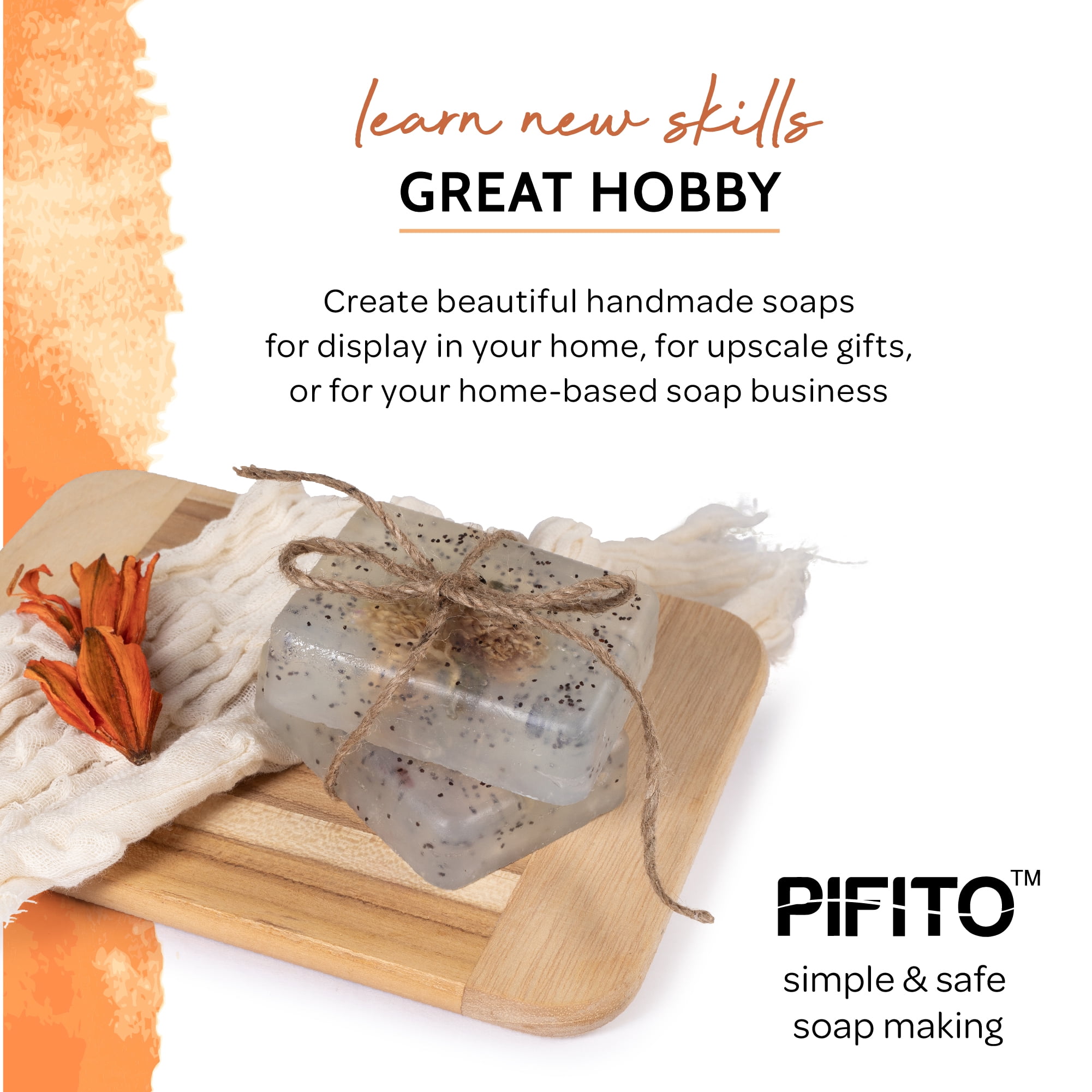 Pifito Honey Melt and Pour Soap Base, 5 lb