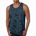 thumbnail image 2 of HCNTES Men's Dri-Power Cotton Blend Sleeveless Muscle Shirts, Moisture Wicking Odor Protection UPF 30+(Navy,XL), 2 of 5