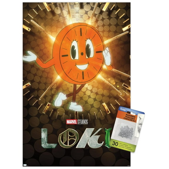 Marvel Loki - Miss Minutes One Sheet Wall Poster with Pushpins, 14.725" x 22.375"