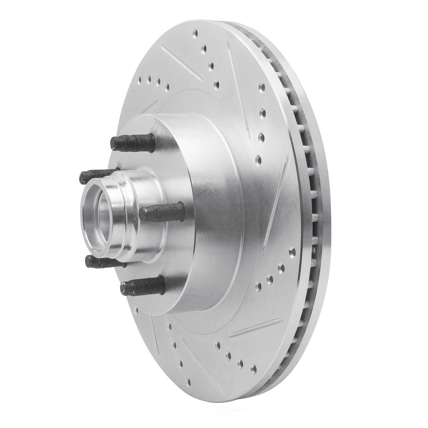 Dynamic Friction Company 631-54172R DFC Brake Rotor - Drilled And Slotted - Silver