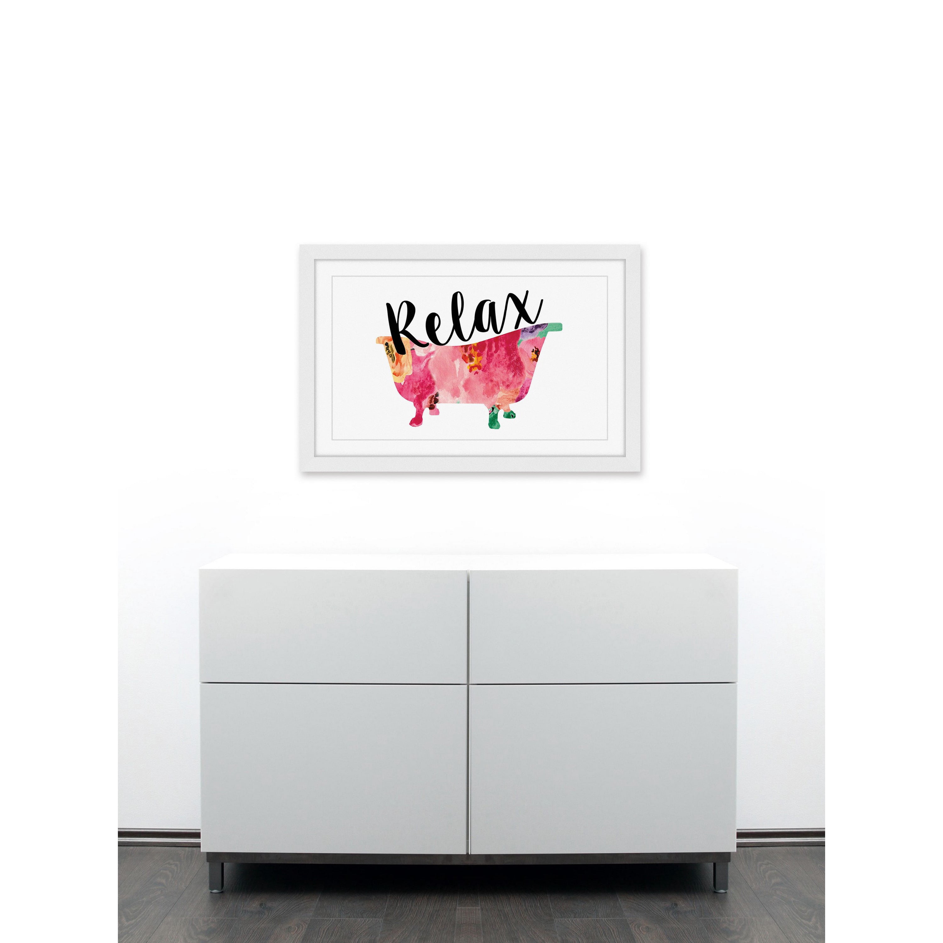 Marmont Hill 'Relax Tub' by Diana Alcala Framed Painting Print