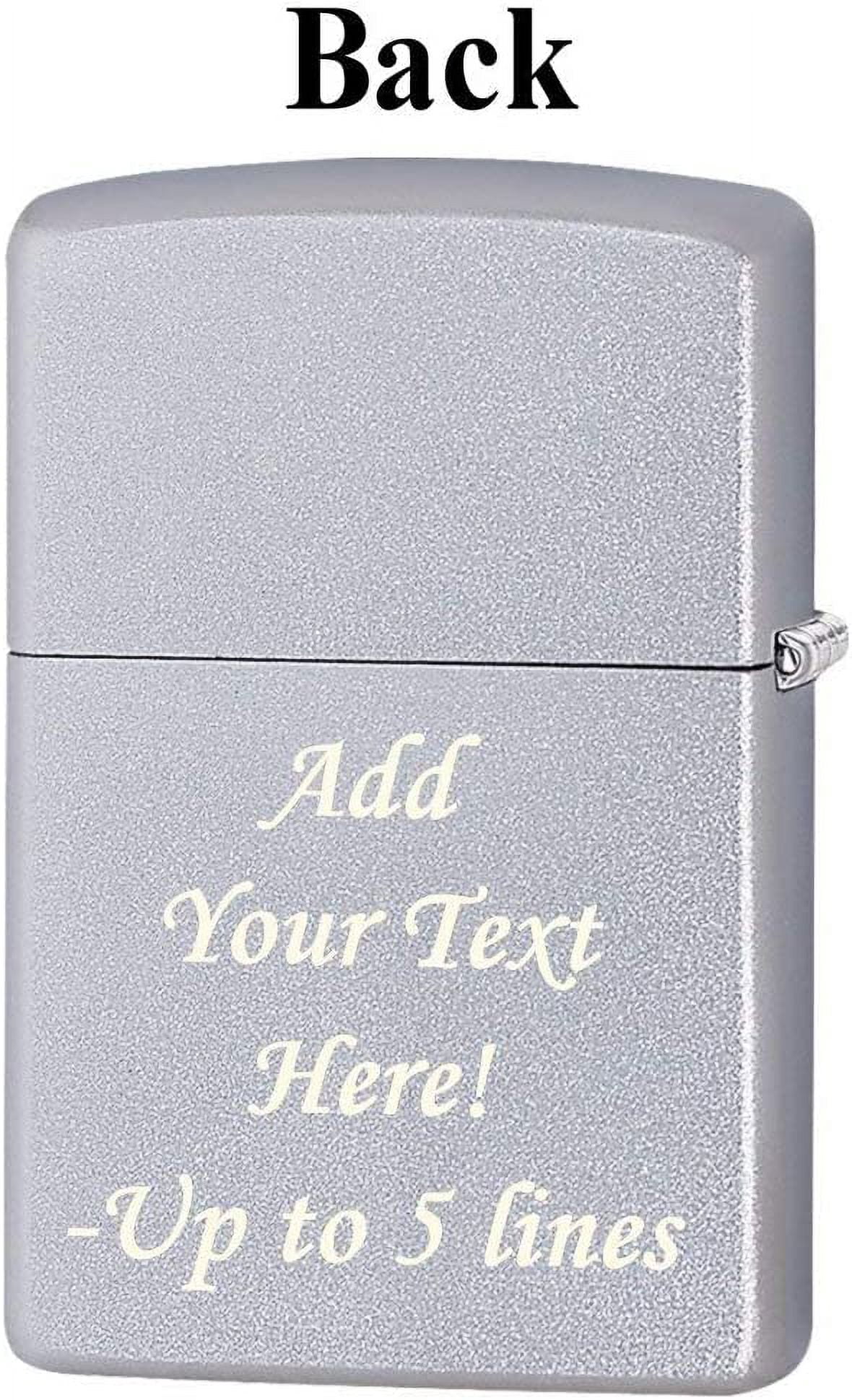Zippo Lighter- Personalized Engraved Message on Backside Cross Prayer Design Windproof Lighter (Serenity Prayer 28458)