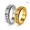 Gold and silver, variant on Rotating Couple Rings 2-Pack, Gold & Silver 304 Stainless Steel Spinner Open Band Rings, Adjustable Fidget Fashion Rings for Everyday Wear & Gift