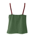 thumbnail image 3 of Gpaecead Camisole en Dentelle pour Femmes - Style Vintage Col en V Sans Manches Vert, 3 of 5
