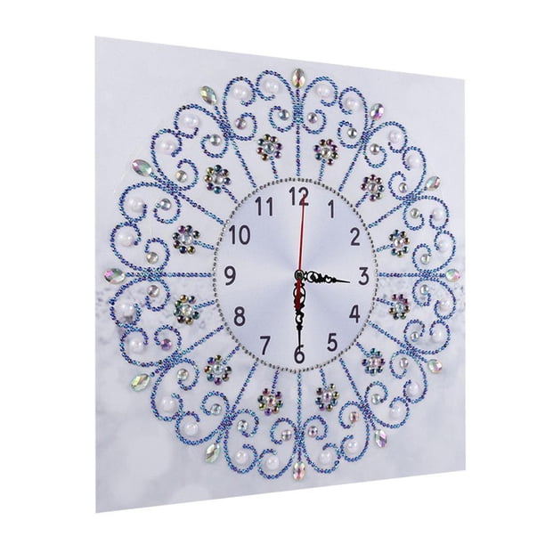 Reloj de bricolaje Kits de pintura de especiales para adultos Blanco Zulema Kits de pintura Diamante Reloj