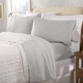 thumbnail image 3 of Great Bay Home Solid Flannel Sheet Set - 100% Turkish Cotton - Double Brushed - King, Light Grey, 3 of 6