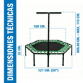 thumbnail image 3 of Trampolín Hexagonal Fitness 50″ con Barra de Agarre Reforzada Verde, 3 of 5