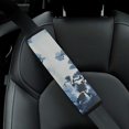 thumbnail image 4 of WYYP Blue Flowers Car Seat Belt Pad Cover Protects Neck and Shoulder from Rubbing 1Pcs, 4 of 5
