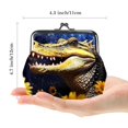 thumbnail image 2 of Crocodile Stylish Men's Wallet with Coin Pocket | 0.7 Microfiber Zinc Alloy Jaws | 4.3x4.7 in / 11x12 cm | Compact and Durable Leather Wallet, 2 of 7