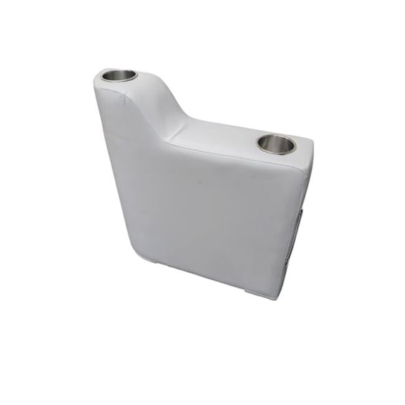 Premium Right-Hand Pontoon Armrest - Gray - 27.25 in. - Durable Marine Vinyl