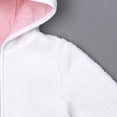 thumbnail image 6 of Baby Girl Fleece Jacket with Hoodie Baby Autumn Winter Long Sleeve Hooded Coat Thick Warm Outerwear 0-18 Months, 6 of 6