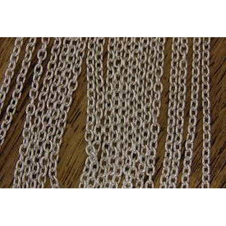 24" (2 feet) Silver Cross Chain 3x2mm link open cable chains