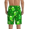 thumbnail image 2 of Balery St Patrick's Day2 Men's Cotton Knit Pajama Shorts Waistband & Pockets,Short Pajama Pants-Small, 2 of 8
