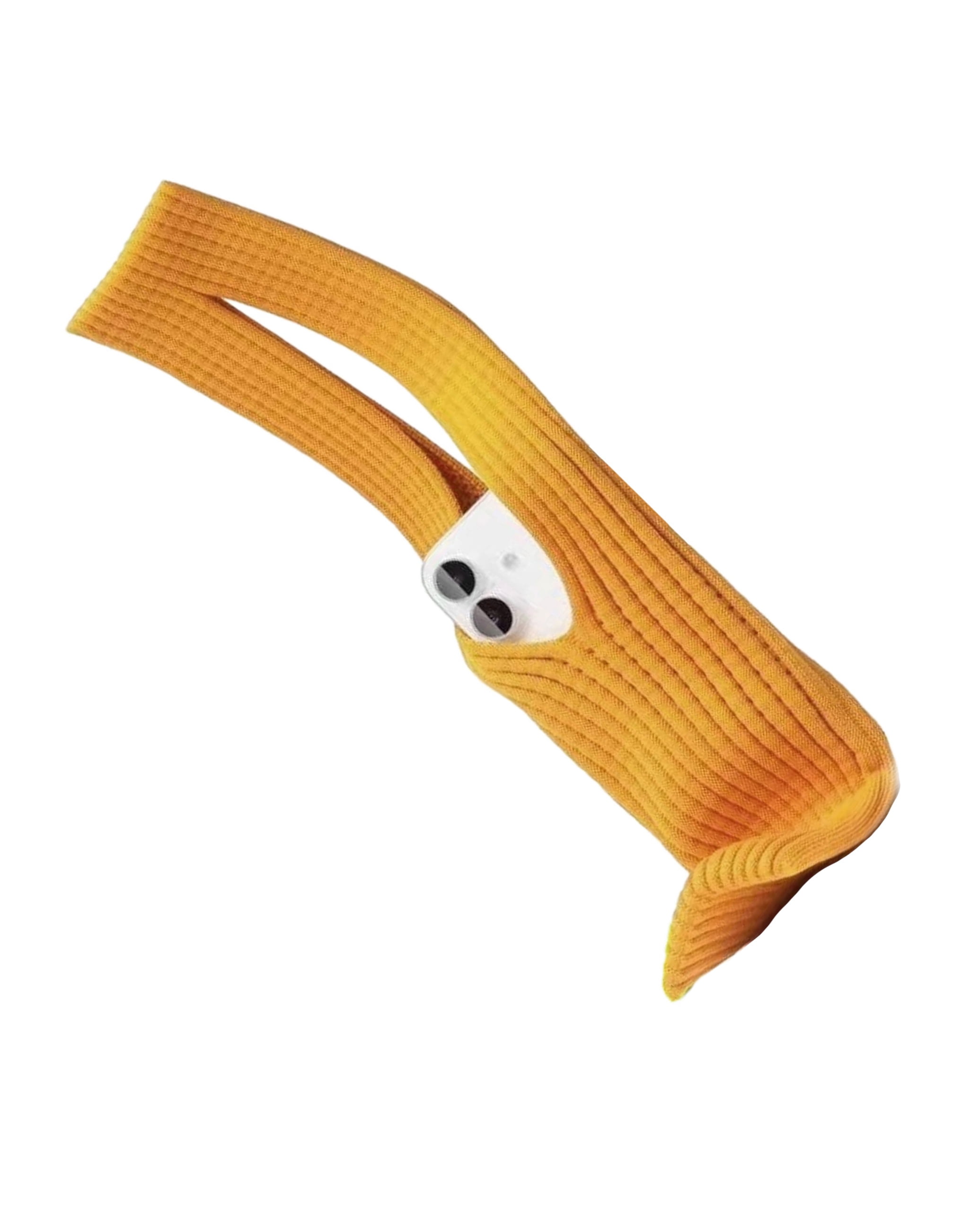 Short Elastic Knit Carry Sleeve for Phones - Gold