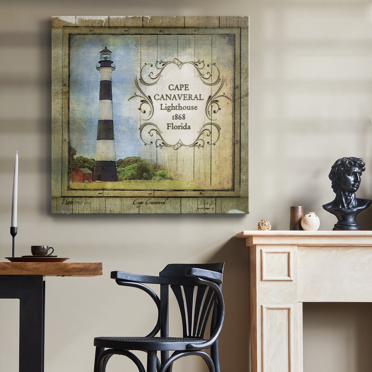 Wexford Home Florida Lighthouse II-Premium Gallery Wrapped Canvas, 32" x 32" - Ready to Hang