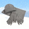thumbnail image 2 of HNMKIU Cozy Winter Knit Scarf Hat Set For Women Men Unisex Soft Yarn Warm Weather Ensemble Accessories Light Gray - One Size, 2 of 4