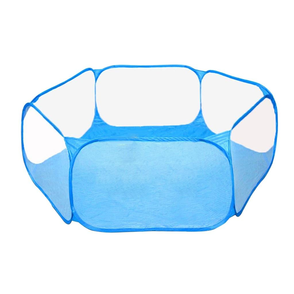 Bvdfgk Small Pet Cage Enclosure Hamster Rabbit Gerbil Squirrel Indoor/Outdoor Blue