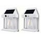 thumbnail image 1 of 2Pcs Solar Powered Filament Bulb Wall Light Outdoor Garden Motion Sensor Waterproof Lamp - Black, 1 of 5