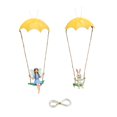 thumbnail image 3 of yotijay 2 Pieces Parachute Hanging Decor, Resin Ornament, Crafts Gift Centerpiece Garden Decor for Backyard, Garden Fence, 3 of 6