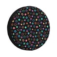 thumbnail image 1 of Wukai Multi-Colored Stars Print Spare Tire Cover for RV Trailer,Waterproof PVC Faux Leather Wheel Cover Fit for Truck,Trailer,RV,SUV,Camper-14 inch, 1 of 6