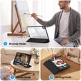 thumbnail image 5 of Fintie Clear Case for Samsung Galaxy Tab S12 Plus 12.6 Inch 2026, Transparent Back Shell, Viewing & Typing Angles, Shockproof, S Pen Holder, Auto Wake/Sleep, Black, 5 of 11