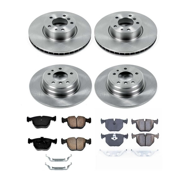 Ultimate Brakes Front and Rear Ceramic Brake Pad and Rotor Kit with Hardware WM81188