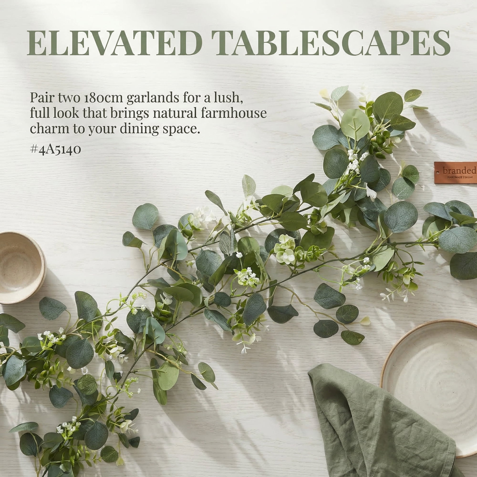 Unique Bargains 4Pcs Artificial Eucalyptus Garland Faux Runner Rose Waterweed Vine 71inch