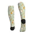 thumbnail image 2 of Bixox Dog And Flower Print Compression Socks,Compression Socks Women & Men Circulation for Medical,Running,Athletic, 2 of 7