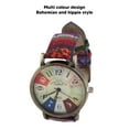 thumbnail image 6 of Watch Multicolour Bohemian Style Brass PU Leather Button Battery Women Watch For Birthday Party, 6 of 21