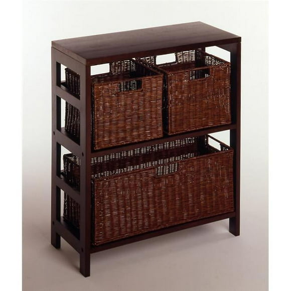 Espresso Beechwood SHELF 2-SECT WIDE