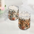 thumbnail image 2 of Yayeee 4 Pack Qtip Holder Bathroom Cotton Swab Canister with Lid Clear Dispenser Set, Mountain Pattern, 2 of 6