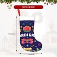 thumbnail image 4 of Rateoe Happy Mardi Gras Print Christmas Stockings,18 Inch Large Christmas Stockings Decoration Ornaments for Holiday Home Fireplace Indoors, 4 of 7