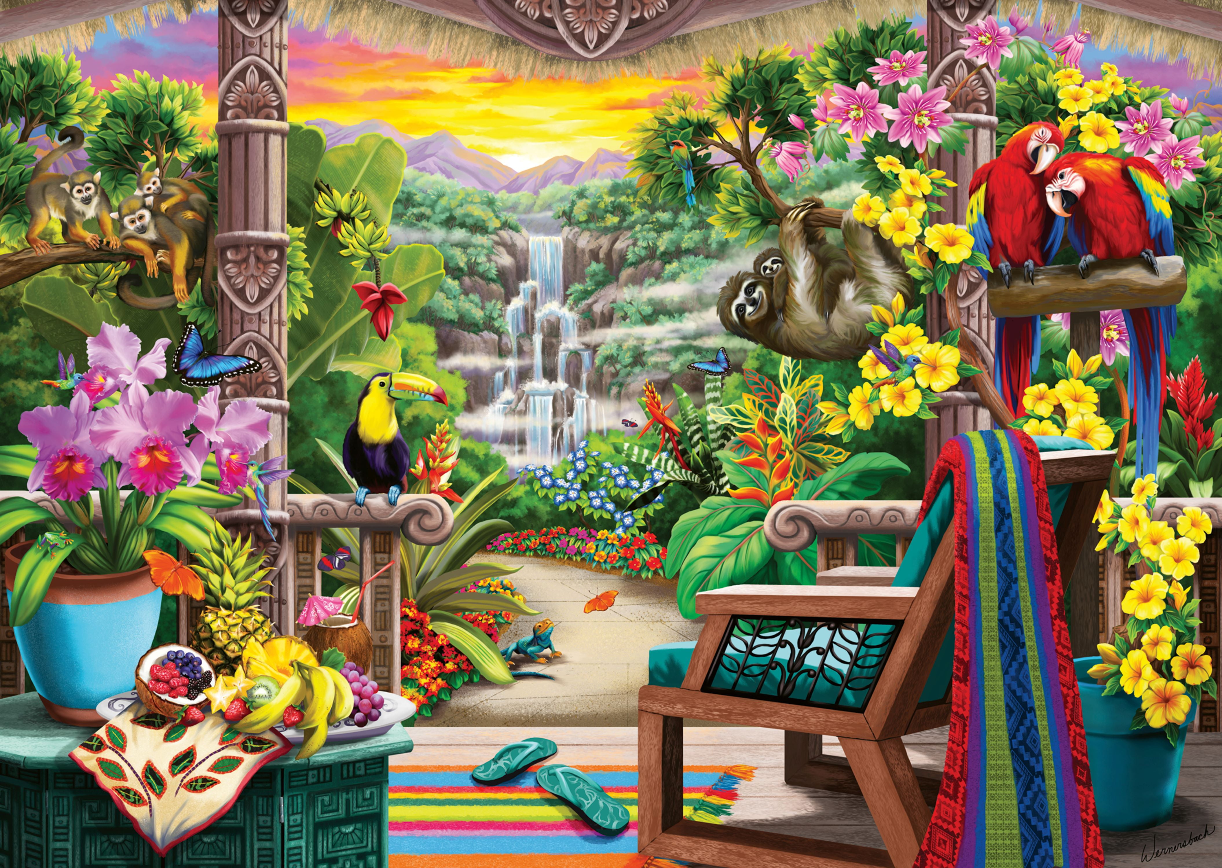 Ravensburger Wonder Forge Puzzle Series - Tropical Retreat (2024), 1000 Piece Jigsaw Puzzle