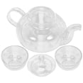 thumbnail image 2 of Glass Tea Set Classic Transparent Kettle With Cups For Tea Lovers Size 15X10X9CM Heat-Resistant 1 Set, 2 of 4