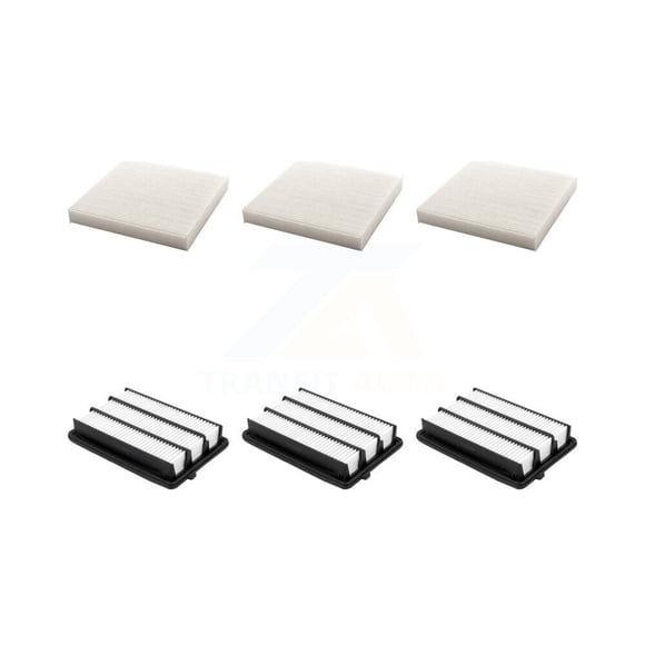 PUR 3x Air + 3x Cabin Filter (6 Total) Kit for Car 2017-2021 Honda Civic 2.0L with Turbocharged KFL-103532