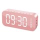 thumbnail image 2 of Altavoces Bluetooth Portátil Inalámbrico Exterior Estéreo Bajo Digital LED Reloj Despertador Snooze con USB para Dormitorio, Despertadores para Oficin Rosa Baoblaze Relojes de alarma, 2 of 8