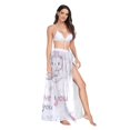 thumbnail image 2 of FORMRS Womens Long Sarong Beach Wrap Semi-Sheer Bikini Skirt Bathing Swimsuit Cover Up, Cartoon Elephant, 2 of 7