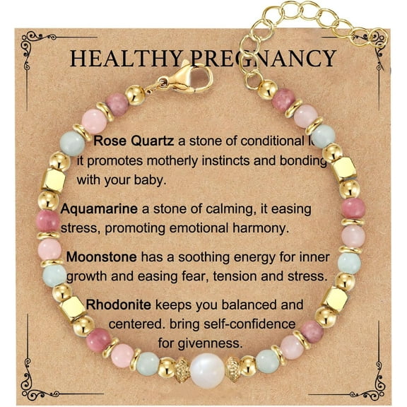 Healthy Pregnancy Bracelet for Mother New Mom, Pregnancy Gifts for Expecting Mom