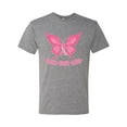 thumbnail image 2 of Wild Bobby, Butterfly Pink Ribbon Faith Hope Love, Breast Cancer Awareness, Men Premium Tri Blend Tee, Premium Heather, Medium, 2 of 5