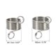 thumbnail image 2 of Anillo de bucle de ganchillo para dedos Uxcell, 3 juegos de anillo de tensión de hilo de metal ajustable, plateado, 2 of 6