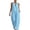 Sky Blue, variant on Women's Halter Neck Jumpsuit, Sleeveless V Neck Wide Leg Jumpsuit with Pockets, Cotton Linen Summer Beach Cover Up, Casual Vacation and Resort Wear for Women​-Green