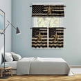 thumbnail image 6 of Independence Day Kitchen Curtains Valances and Tiers Set of 3 Retro Five-Pointed Star U.S. Flag Vintage Tier Curtains and Valance with Rod Pocket for Small Windows, 27.5"x36", 6 of 9